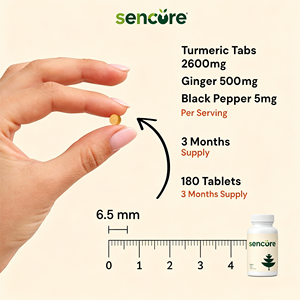 <strong>Turmeric</strong> <strong>Curcumin</strong> <strong>Tablets</strong> with Ginger &amp; Black Pepper 180ct Supply Vegan Herbal Supplement for Adults - Product Image 3