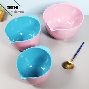 Juego de 3 Tazones para Mezclar de Melamina, Ecológicos, Personalizados, Modernos y Tradicionales, Color Rosa, Modelo MH061, para Regalos Empresariales y Hogar - Product Image 3