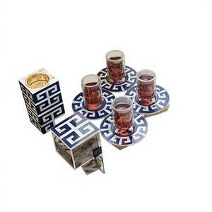 Mother of Pearl Inlay Indian Sandalwood Religious Incense Burner Set Hand-made Eco-Friendly <b>Tray</b> Boxes-Mubarak Bakhoor Burner - Product Image 1