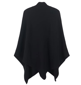 <span class=keywords><strong>Poncho</strong></span> châle tricoté en laine mérinos pour femmes mode vente en gros - Product Image 3