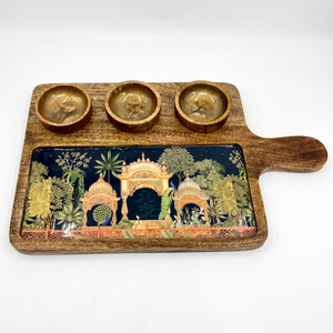 Rectangular Wooden Serving <b>Platter</b> for Food Presentation and Catering - Product Image 1