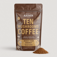 Café aux champignons 10 champignons Crinière de lion Cordyceps Queue de dinde Mélangé avec de l'arabica gourmet Café instantané stimulant l'immunité
