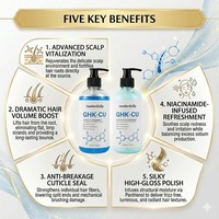 Ensemble Shampooing et Après-Shampooing GHK-cu aux Peptides de Cuivre pour Cheveux Secs et Abîmés, Kératine et Peptides de Cuivre pour Pointes Fourchues et Casse, Sans Sulfate