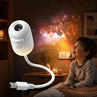 Mini projecteur USB Galaxie, lampe d'ambiance ciel étoilé pour la décoration de chambre et aide au sommeil pour bébé, design moderne et minimaliste