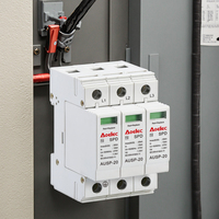Dispositif de protection contre les surtensions modulaire Aoelec AUSP-20 pour rail DIN (SPD) 3P certifié CE IP20 10kA avec boîtier PA66 résistant au feu