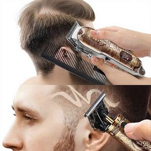 Cortadora de Pelo Profesional Inalámbrica de Acero Inoxidable con Cuchilla en T, Juego de Recortadoras para Hombre, Batería USB, Resistente al Agua IPX7, Kit de Corte de Pelo - Product Image 1
