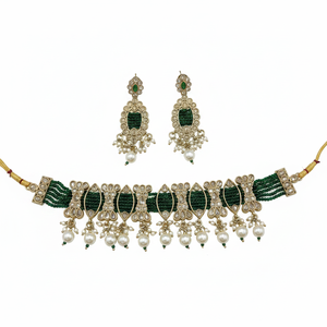 Ethnic <b>Gold</b> Plated Alloy Crystal Rhinestone Necklace Earrings Maang Tikka <b>Set</b> Women's Engagement Anniversaries Weddings Party - Product Image 2