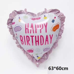 Venta al por mayor lápiz labial globo de aluminio esmalte de uñas globo niñas maquillaje belleza tema decoración de fiesta de <span class=keywords><strong>cumpleaños</strong></span> - Product Image 6