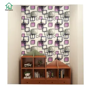 可移动的3d壁纸贴纸粘合剂墙纸PVC壁纸卷为印度市场
