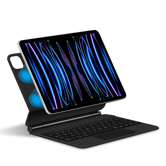 Magnetic Backlit Wireless Magic Keyboard with Touchpad Trackpad for iPad Pro 12.9 inch and iPad Air 6 7 Gens 13 inch M2 M3