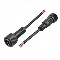 מחבר חוטים עמיד למים למערכת חשמל סולארית M15, IP65, 2/3 גידים, זכר/נקבה, 6A, 300V, נחושת, מתאם PVC/ניילון