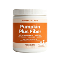Complément de fibres pour chats et chiens à base de citrouille : soutien des fibres solubles et insolubles pour l'équilibre du système – Poudre de fibres de citrouille