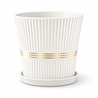 Pot de fleurs en céramique minimaliste moderne avec plateau, style nordique, pour plantes succulentes, décoration maison et bureau