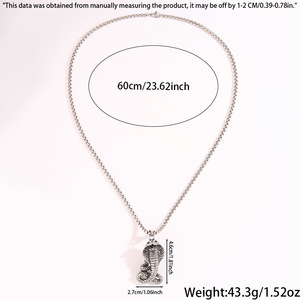 Collier pendentif <span class=keywords><strong>serpent</strong></span> Cobra <span class=keywords><strong>Python</strong></span> rétro en acier inoxydable, bijou gothique <span class=keywords><strong>serpent</strong></span>, bijoux en acier inoxydable - Product Image 4
