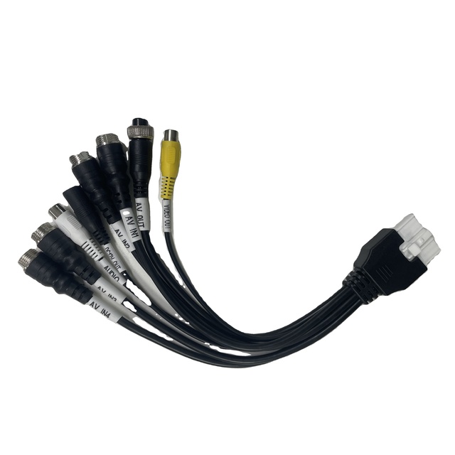 Wholesale Waterproof CE/FCC/ROHS Certified Single Shielded 4-Pin Aviation RCA DC Adapter Cable for Car Audio System Rear Backup