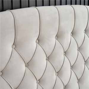 Estructura de Cama Moderna Tapizada en Tela con Botones, Almacenamiento y Cajones, Económica, Tamaños Individual, Matrimonial, Queen y King - Product Image 5