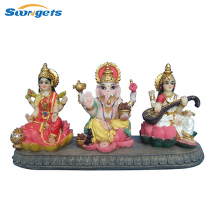 Statue de dieu hindou en polyrésine Ganesh et <span class=keywords><strong>Laxmi</strong></span> pour Diwali - Product Image 2