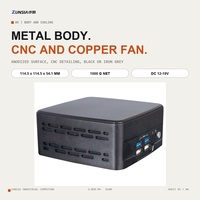 4 Port Display Mini PC Core Generasi ke-11 HD 2.0 Tipe-C dengan DP DDR4 M.2 2280 I226-V Bodi Logam Komputer Industri
