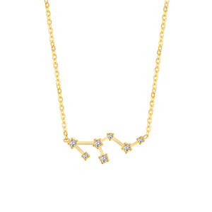 Collier pendentif zodiaque en acier inoxydable Resoul, collier avec breloque <span class=keywords><strong>horoscope</strong></span> en zircon, bijoux tendance pour femmes - Product Image 4