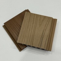 Plancher de terrasse imperméable en WPC co-extrudé européen, terrasse creuse en composite, terrasse extérieure, composite bois-plastique brossé
