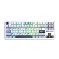 AULA F87 Keyboard Gaming Plastik Ergonomis Profesional Nirkabel dengan Lampu Latar RGB Baru 87 Tombol Kustom DIY Hot-Swap Plug