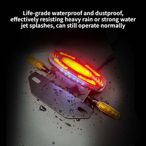 Angbow 36V/48V Elektrikli Bisiklet Arka Lambası, IPX4 Su Geçirmez LED Gece Uyarısı ve Sol/Sağ Frenleme için Dönüş Freni ile - Product Image 4