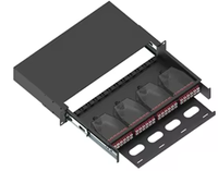 Panneau de brassage en fibre pour montage en rack 144-Core 19 "-4x cassettes MTP-LC OM3 pour centre de données haute densité