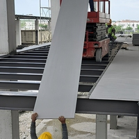 Panel de Suelo de Fibrocemento de Grado Comercial de 22 mm con Sistema de Ranura y Lengüeta, Texturizado, Antideslizante, para Exteriores