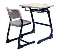 Meubles de classe scolaire, usine certifiée ISO, bureau et chaise ergonomiques robustes pour étudiants avec porte-livres pour salle de classe