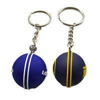 Porte-clés en plastique Balles de football élégantes Porte-clés promotionnels Mousquetons Porte-clés en caoutchouc