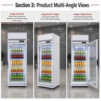Vente en gros NOUVEAU Équipement de réfrigération commercial Congélateur Vitrine Réfrigérateur vertical Réfrigérateur à bière et boissons fraîches