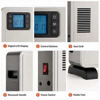 Chauffage par convection numérique, chauffage électrique pour pièce, thermostat intégré, affichage LED, silencieux, économie d'énergie, portable, pour la maison