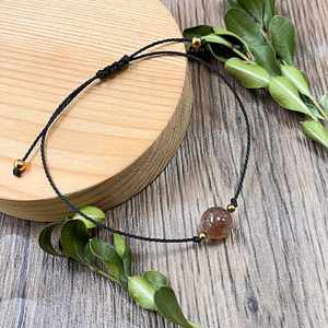 Bracelet en pierre naturelle avec perles de verre colorées, Œil de l'Intuition, prêt pour l'emballage de vente au détail, gravure personnalisée - Product Image 5