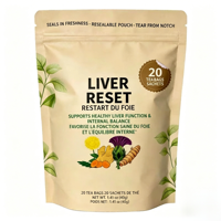 OEM ODM Tisane aux herbes Curcuma Gingembre Chardon-Marie Pissenlit GMP HACCP ISO22000 20 Sachets 40g Sans Caféine Sans Ingrédients Artificiels
