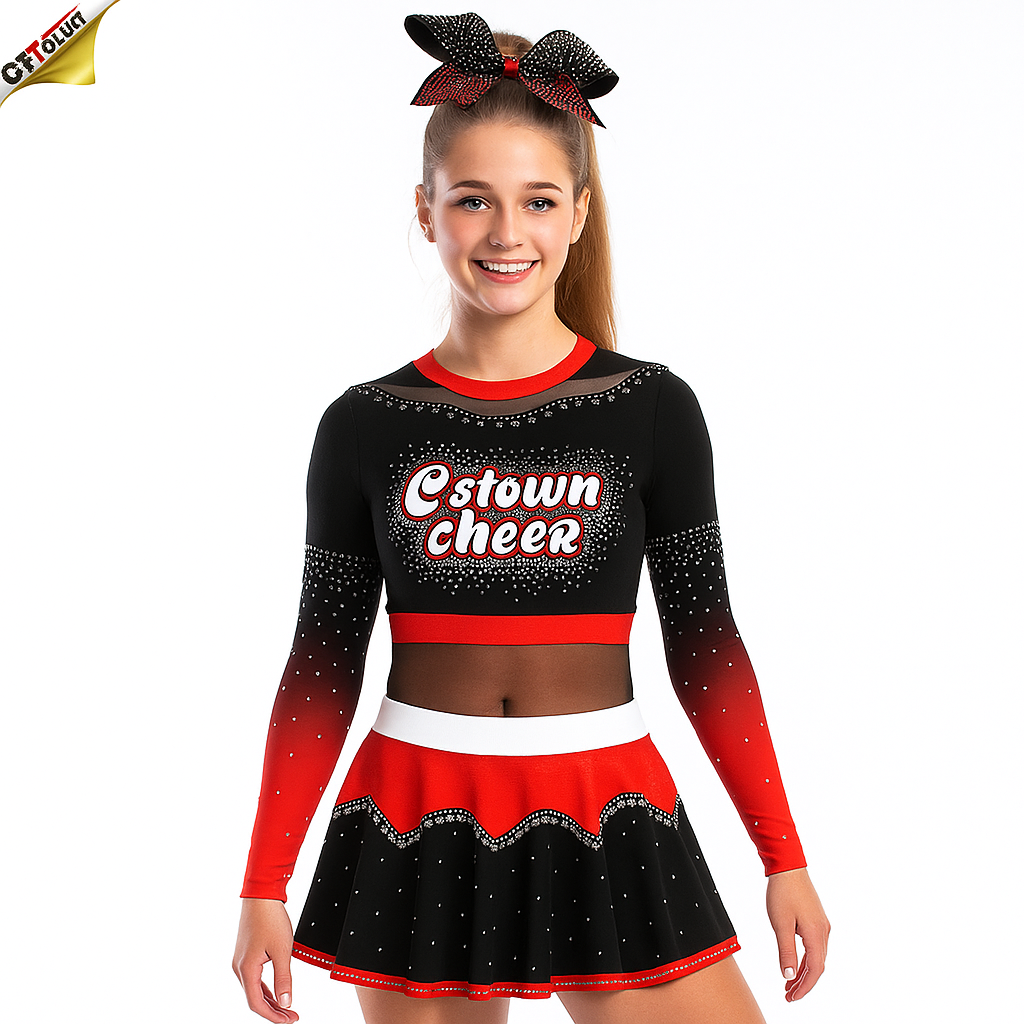Flare Cheerleader Skirt Custom Design with Built-in Shorts