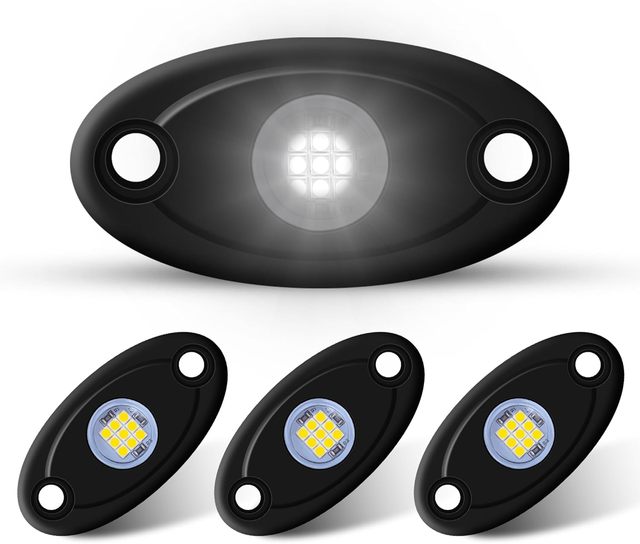 Waterproof Underbody Glow Trail Rig Lamp Underglow Led Neon Light for Jeep ATV UTV Offroad Car Truck White Rock Lights