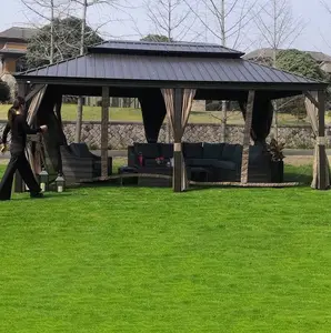 Marca nueva pérgola gazebo jardín al aire libre gazebo Tapa dura con alta calidad