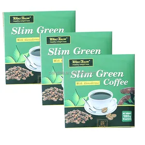 Slim green coffee natural herbs healthy Diet control coffee slimming Hot Selling Green Slimming Instant Coffee From