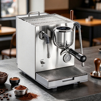 Machine à expresso semi-automatique domestique EM3801 20 bars, double pompe et double chaudière, mousseur à lait vapeur