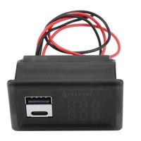 Indicateur de niveau de charge de batterie DC 9V 12V 24V, testeur de capacité de batterie au lithium, testeur d'affichage LED, voltmètre double USB
