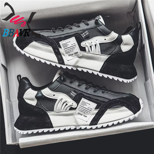 Zapatillas deportivas casuales de verano para hombre Left Right European Station, con parte superior de malla transpirable, entresuela de goma y suela elevada para correr. - Product Image 4