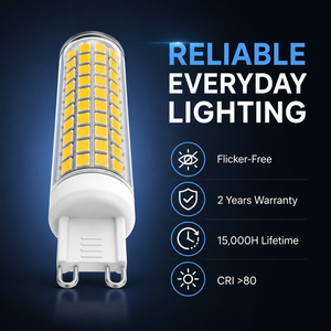 Ampoule LED G9-CR138LED-7W 7W 800-850LM AC 120V/230V SMD Dimmable FCC ETL CE RoHS 15000H Garantie 2 ans Lustre - Product Image 5