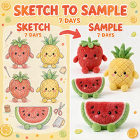 Peluche de fruit personnalisée de haute qualité OEM ODM, adorable poupée en peluche en forme de fruit, échantillonnage en 7 jours, jouet en peluche pour la promotion de la marque