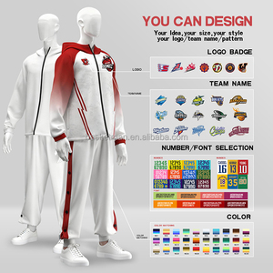 Setelan Olahraga Berkerudung Khusus dengan Jaket Resleting Penuh & Celana Kancing Samping |   Perlengkapan Latihan Bola Basket 4-Way Stretch untuk Pria - Product Image 3