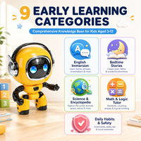 Robot de bureau intelligent mini, jouet robot compagnon IA pour enfants, jouet compagnon interactif vocal avec fonction d'interruption en temps réel, compatible Tuya