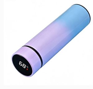 Bouteille d'eau isotherme intelligente en acier inoxydable pour enfants, 500 ml, avec indicateur LED, forme gobelet, isolation métallique, modèle 2026 - Product Image 3