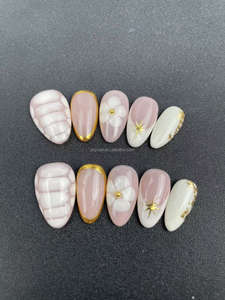 Yüksek kalite el yapımı tırnak fabrika degrade karışık renk küçük badem şekil fabrika toptan destek özelleştirme - Product Image 5
