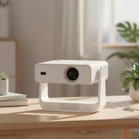 Projecteur domestique LCD JUNUO Android 14 720p avec haut-parleur externe portable, design unique, correction trapézoïdale automatique, décodage 4K