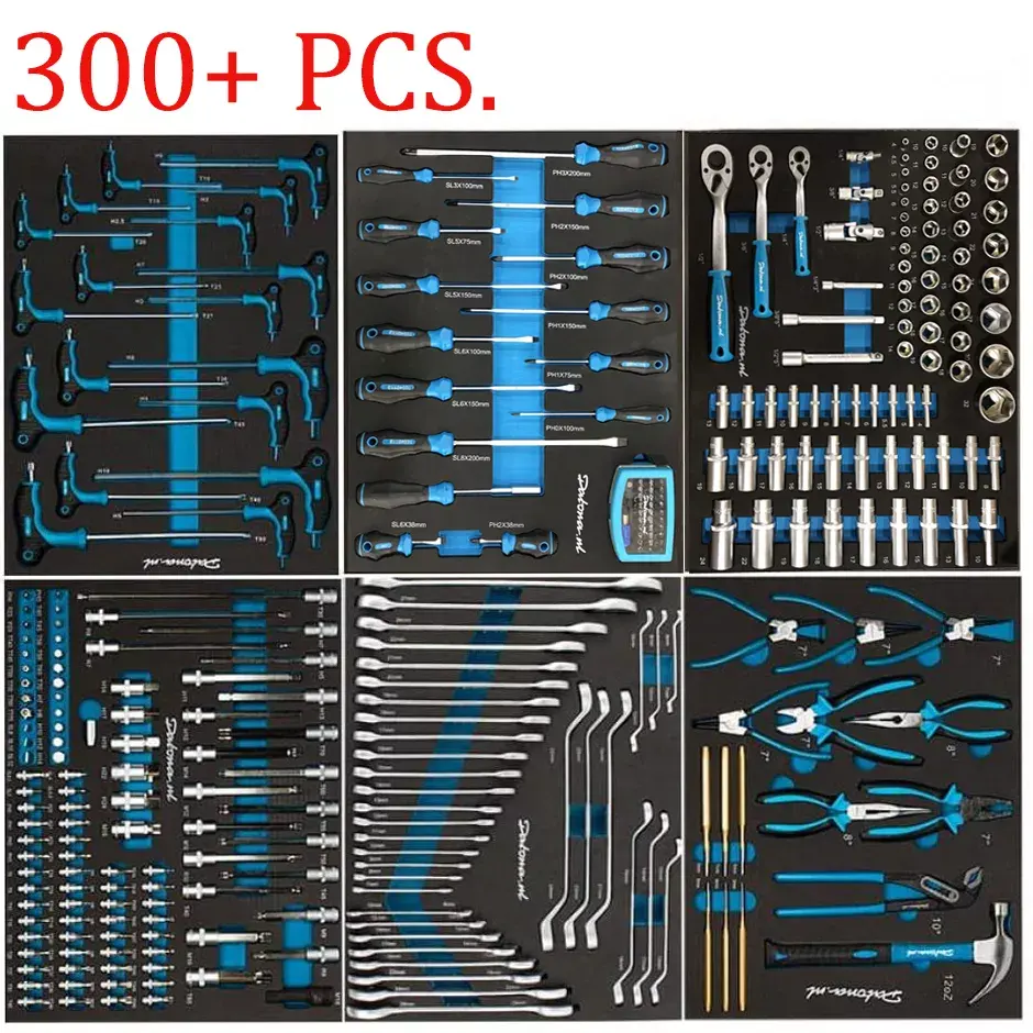 300pcs+ 6 Sets CRV High Quality European Market Hand Tool Sets