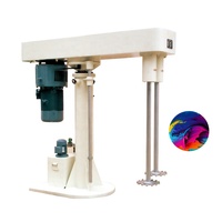 Chine Polyc 500L automatique hydraulique levage à base d'eau peinture revêtements encres colorant Double arbre dispersant mélangeur Machine